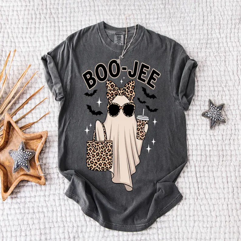 Boo Jee Leopard Print Ghost T-Shirt