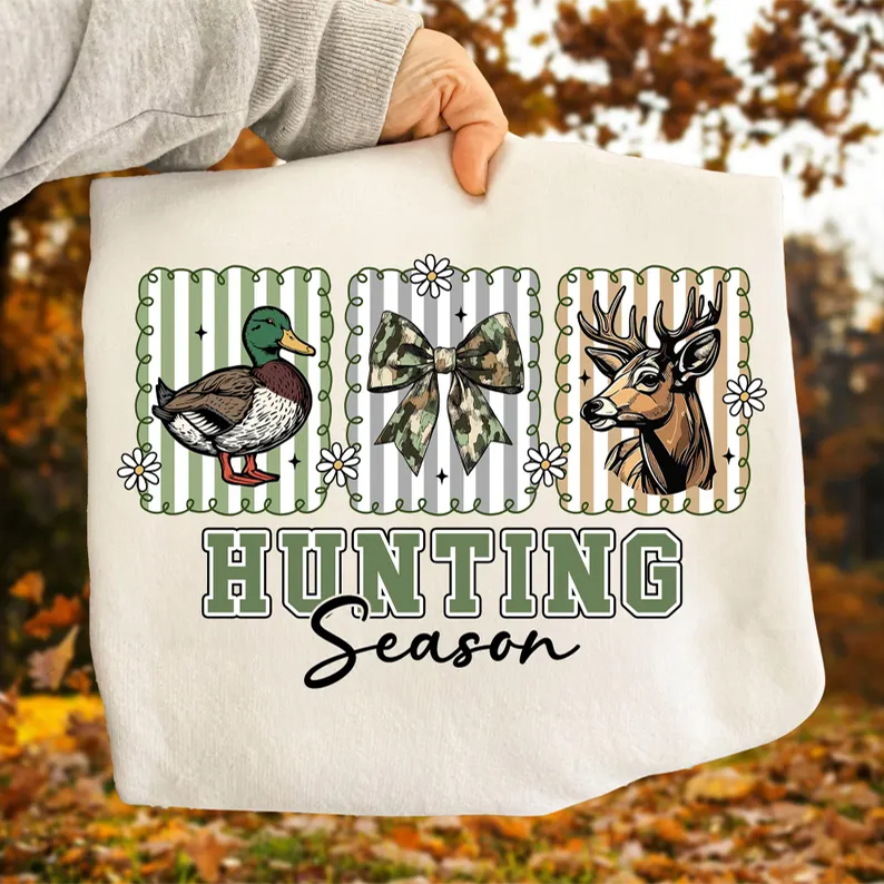 Hunting Season, Preppy Camo Bow, Deer Hunting T-Shirt