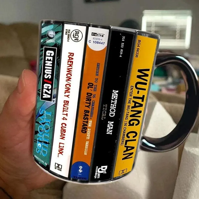 Wu-Tang Clan Accent Mug Retro Cassette Albums Collection Music,Coffee mug, Gift Cup