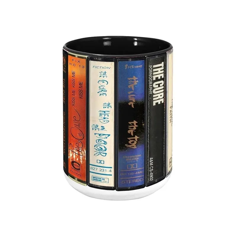 Cure Albums Retro Collection Accent Mug, Coffee Cup, Robert Smith Mug, Gift Mug