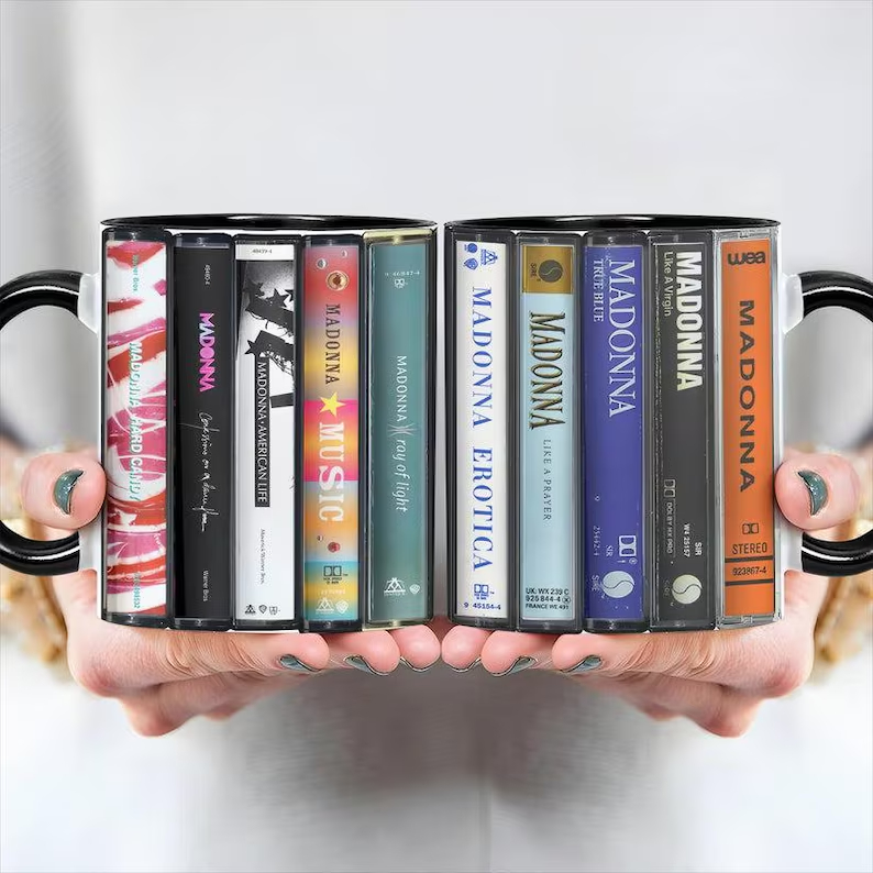 Madonna Albums Cassette Retro Collection Accent Mug
