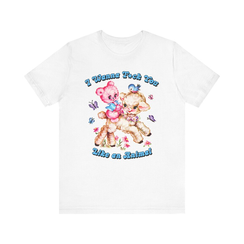 Cute Retro I Wanna F*ck You Like an Animal T-Shirt - Vintage NIN Closer Shirt Censored Version