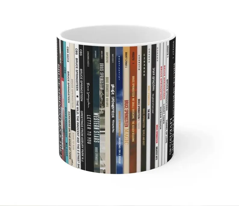 Bruce Springsteen Vinyl Albums Collection Coffee Mug