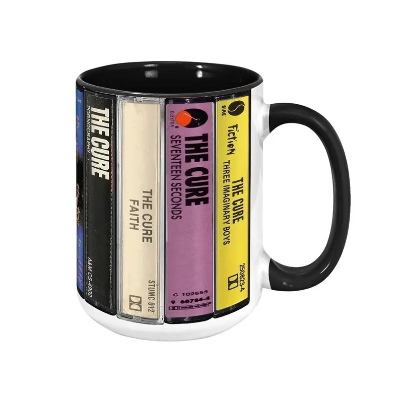 Cure Albums Retro Collection Accent Mug, Coffee Cup, Robert Smith Mug, Gift Mug