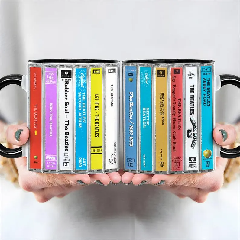 The Beatles Cassette Albums Accent Mug