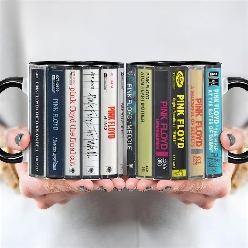 Pink Floyd Albums Cassette Retro Collection Accent Mug