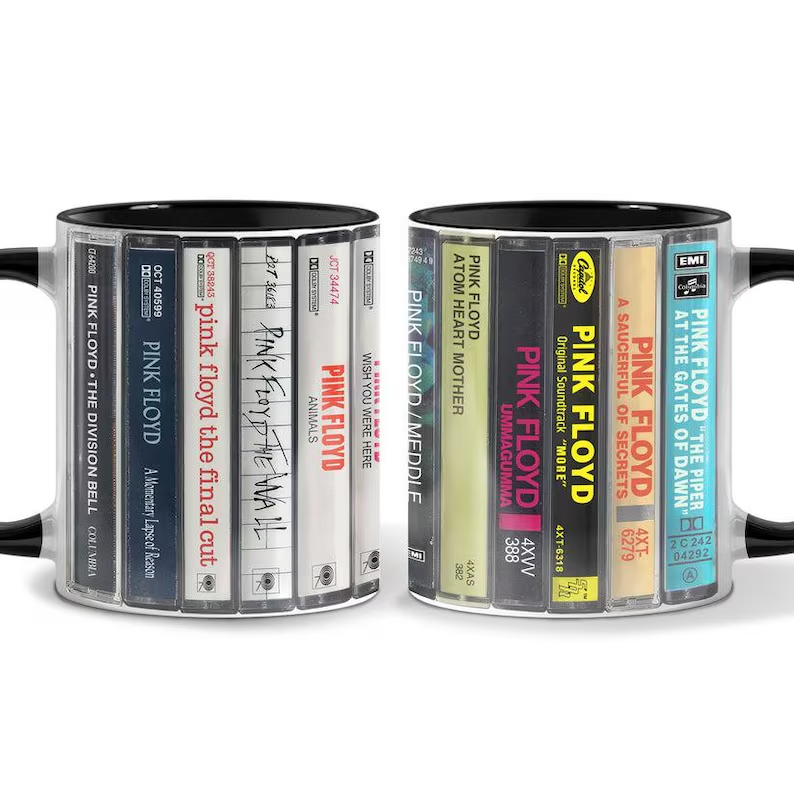 Pink Floyd Albums Cassette Retro Collection Accent Mug